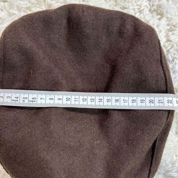Scala Brown Beret hat with wool - Picture 8 of 8